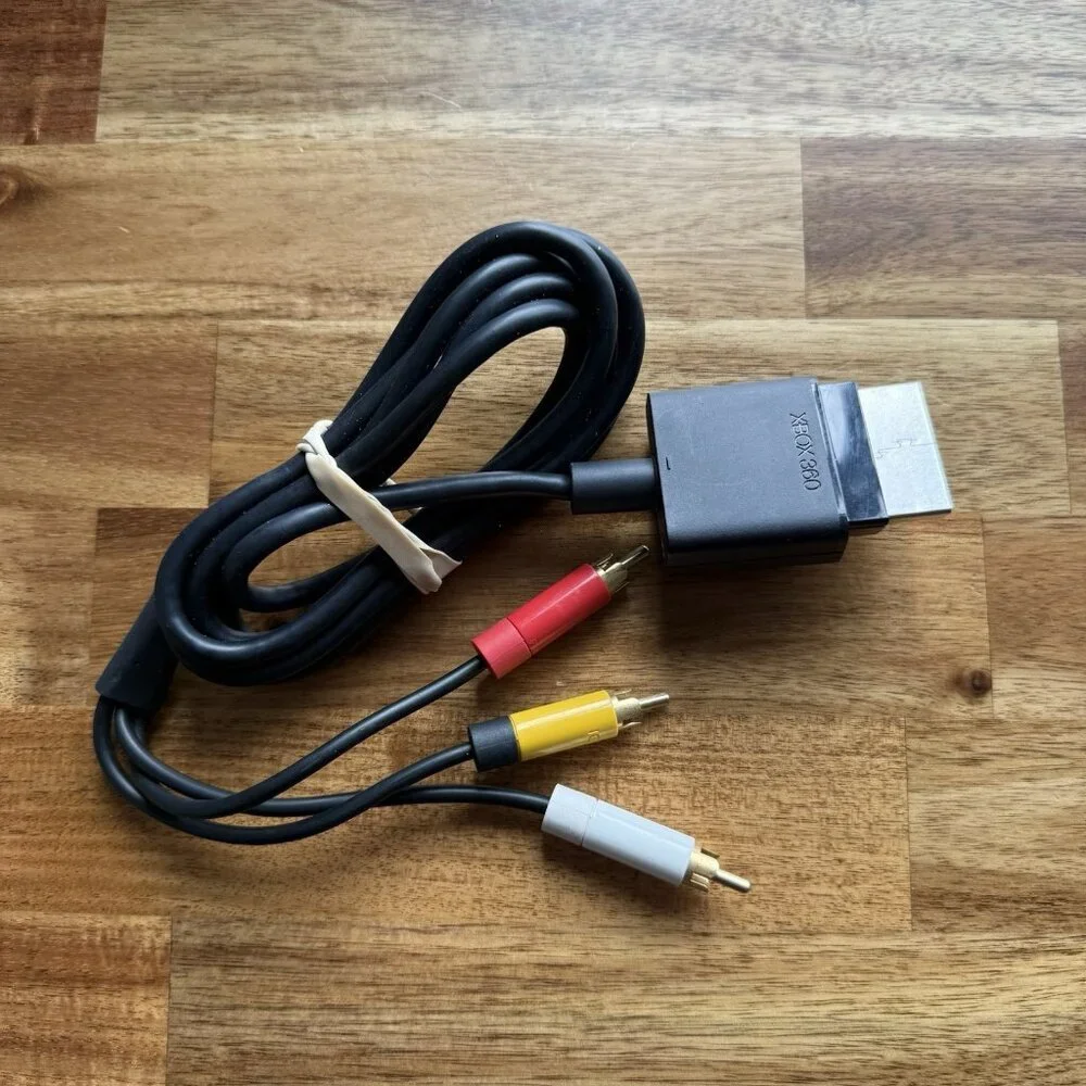 Xbox 360 RCA/AV Composite Video Audio Cable Official OEM Xbox 360 Slim Authentic